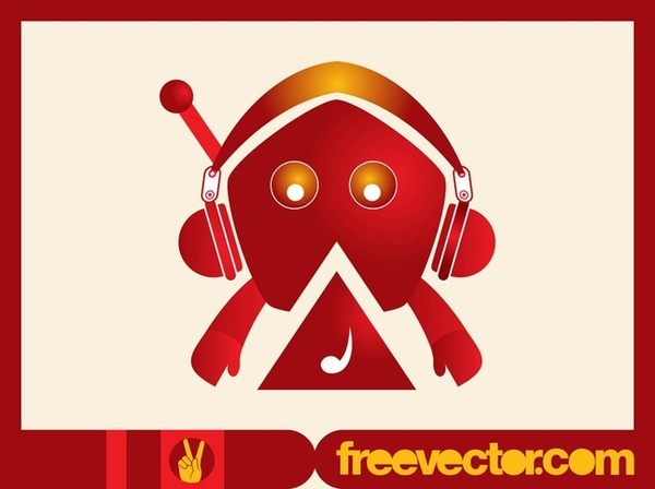 Music Character Free Vector