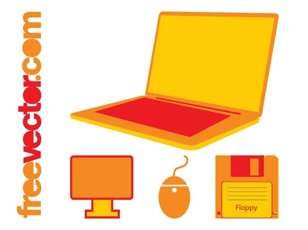 Office Tech Icons Free Vector