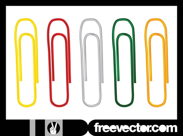 Paperclips Set Free Vector