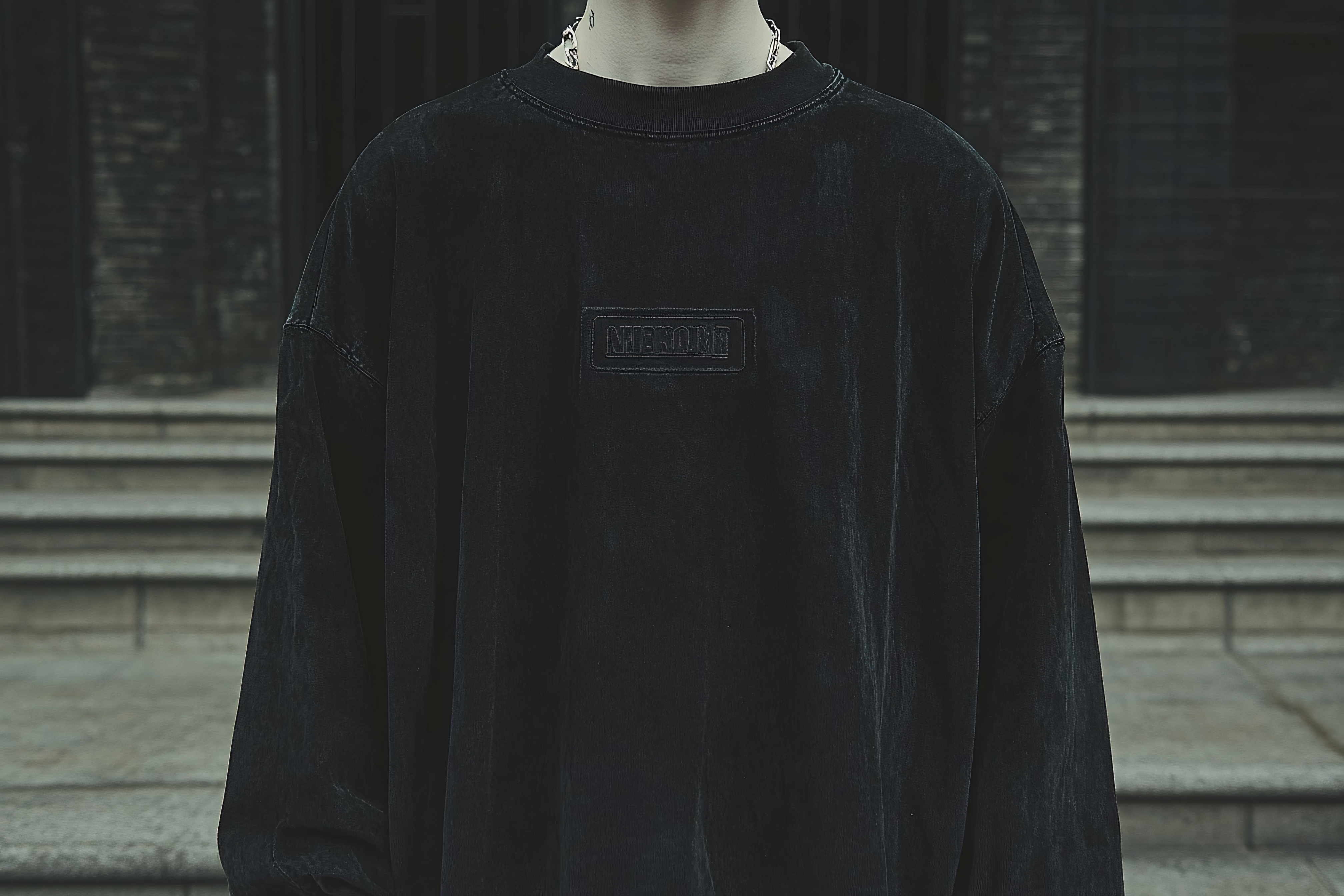 Person Wearing Black Oversized Sweatshirt