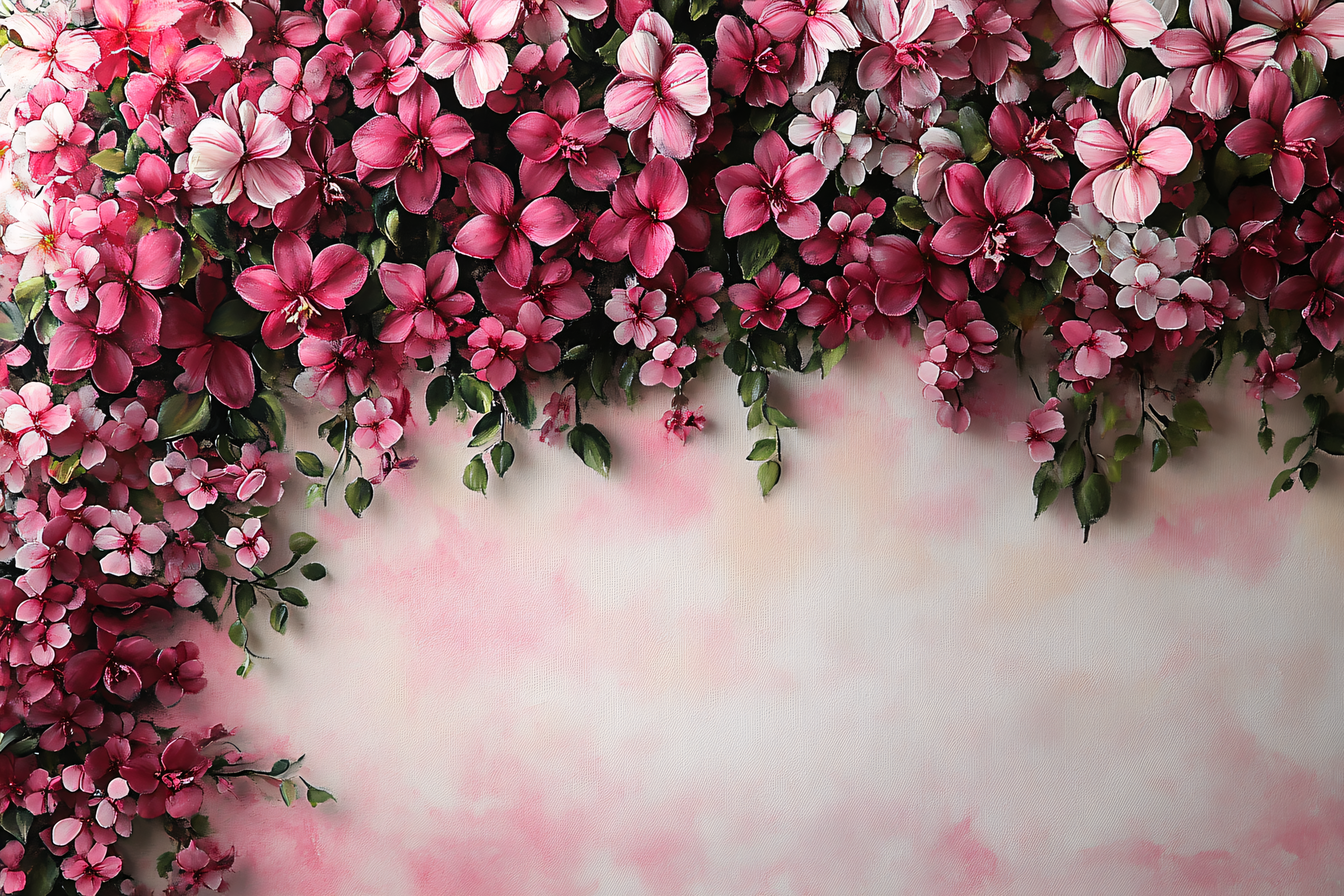 Pink Floral Border