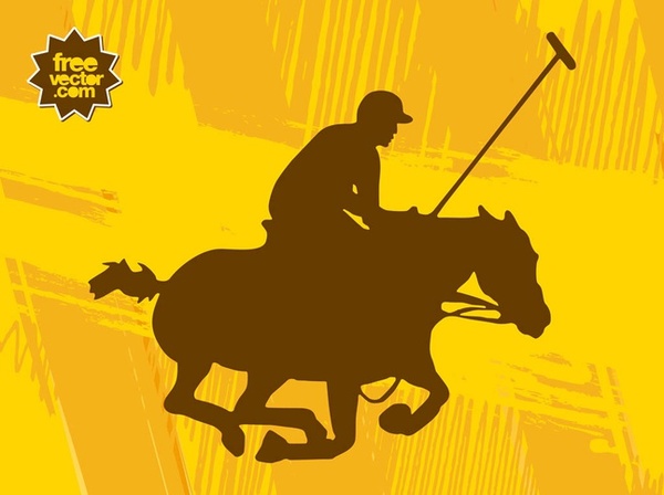 Polo Player Free Vector