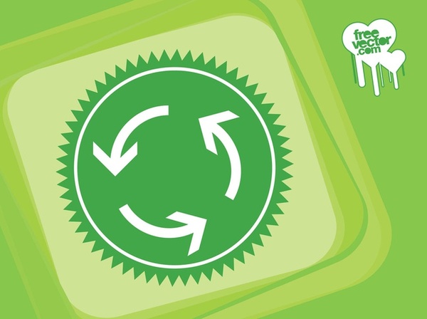 Recycle Arrows Design Free Vector