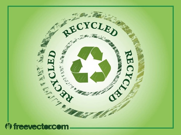 Recycling Badge Free Vector