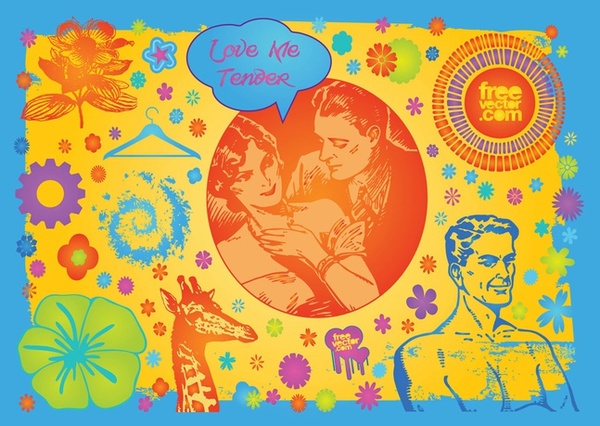 Retro Pop Culture s Free Vector