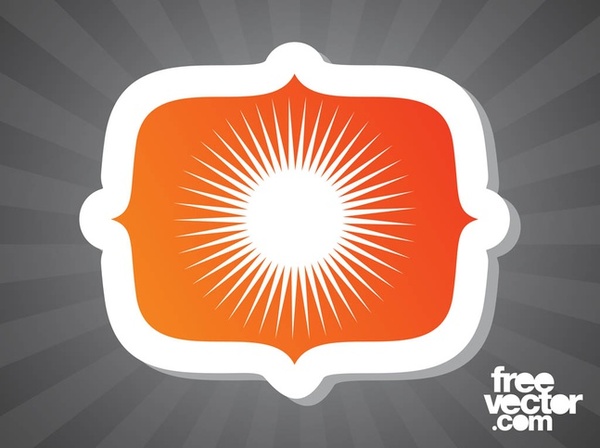 Retro Sticker Free Vector