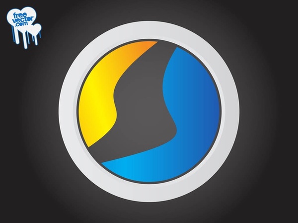 Round Abstract Icon Free Vector