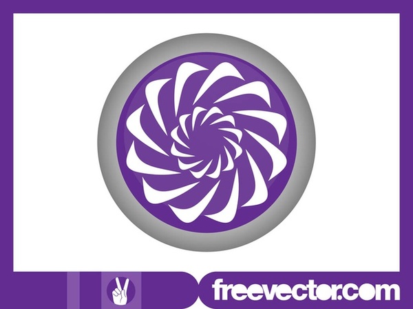 Round Floral Logo Free Vector