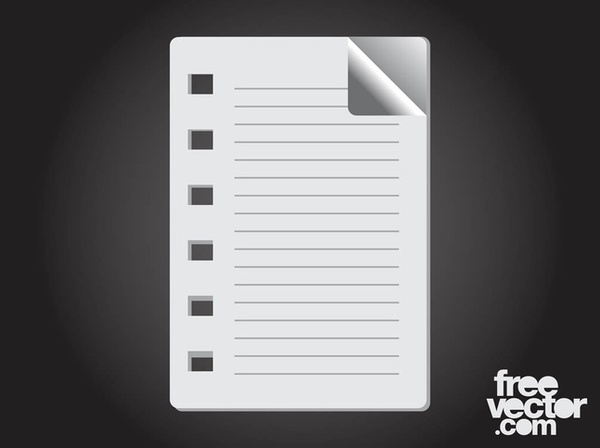 Sheet of Paper Clip Art Free Vector