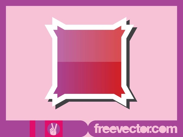 Shiny Sticker Design Free Vector