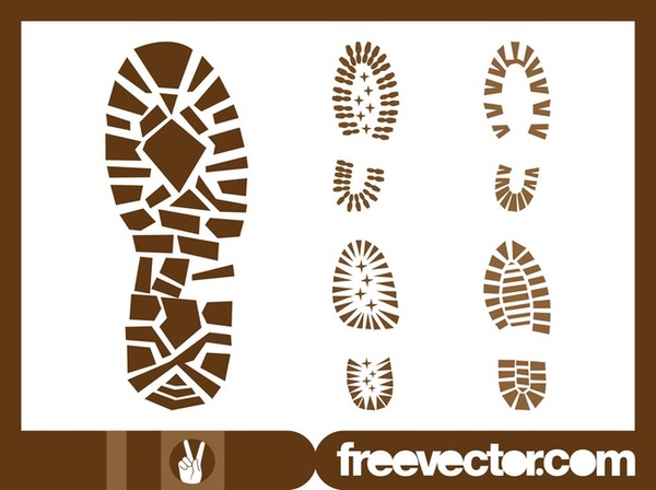 Shoe Print Free Vector
