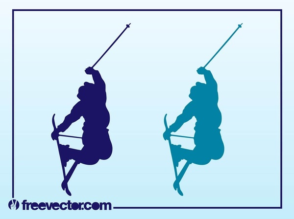Ski Jumps Free Vector