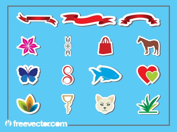 Stickers Free Vector