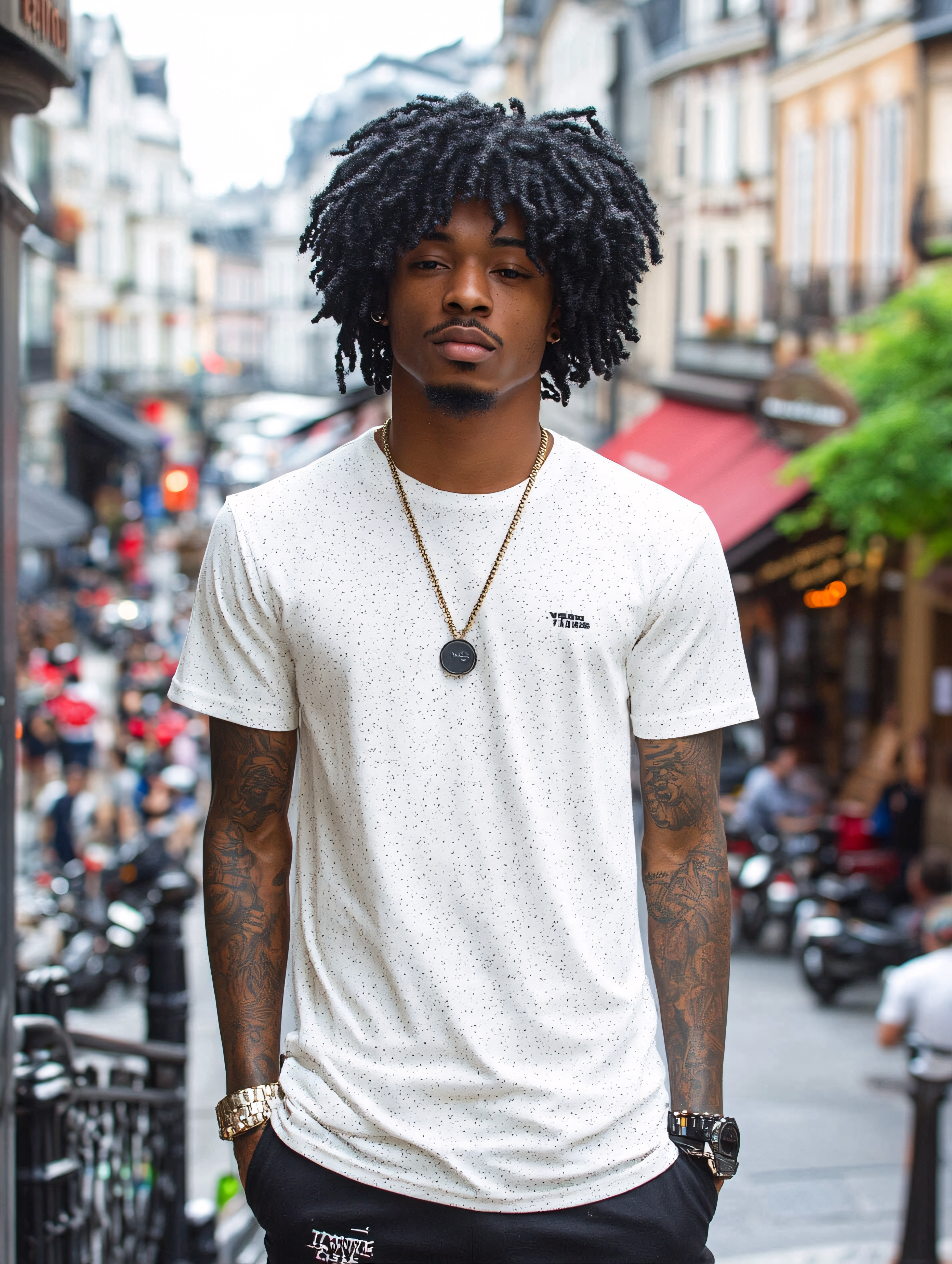 Stylish Man With Dreadlocks In Urban Setting