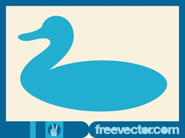 Stylized Duck Free Vector