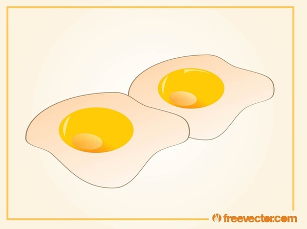 Sunny Side Up Eggs Free Vector