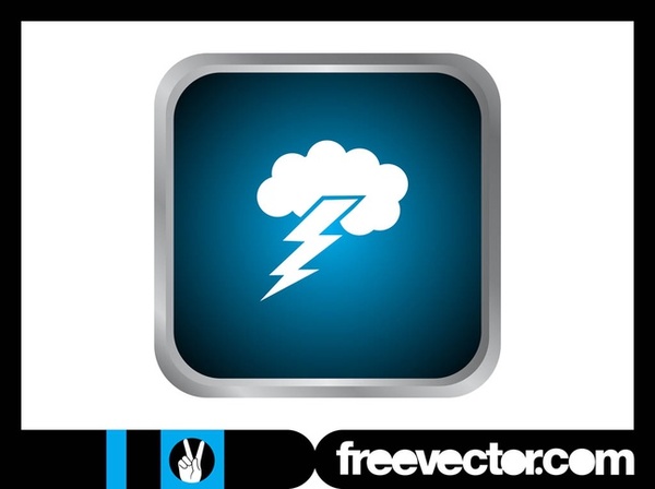 Thunderstorm Icon Free Vector