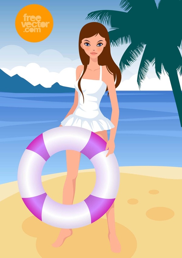 Tropical Vacation Free Vector