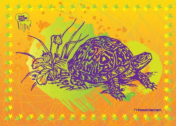 Turtle Art Free Vector