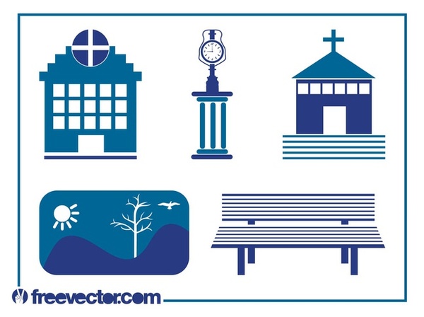 Urban Icons Free Vector
