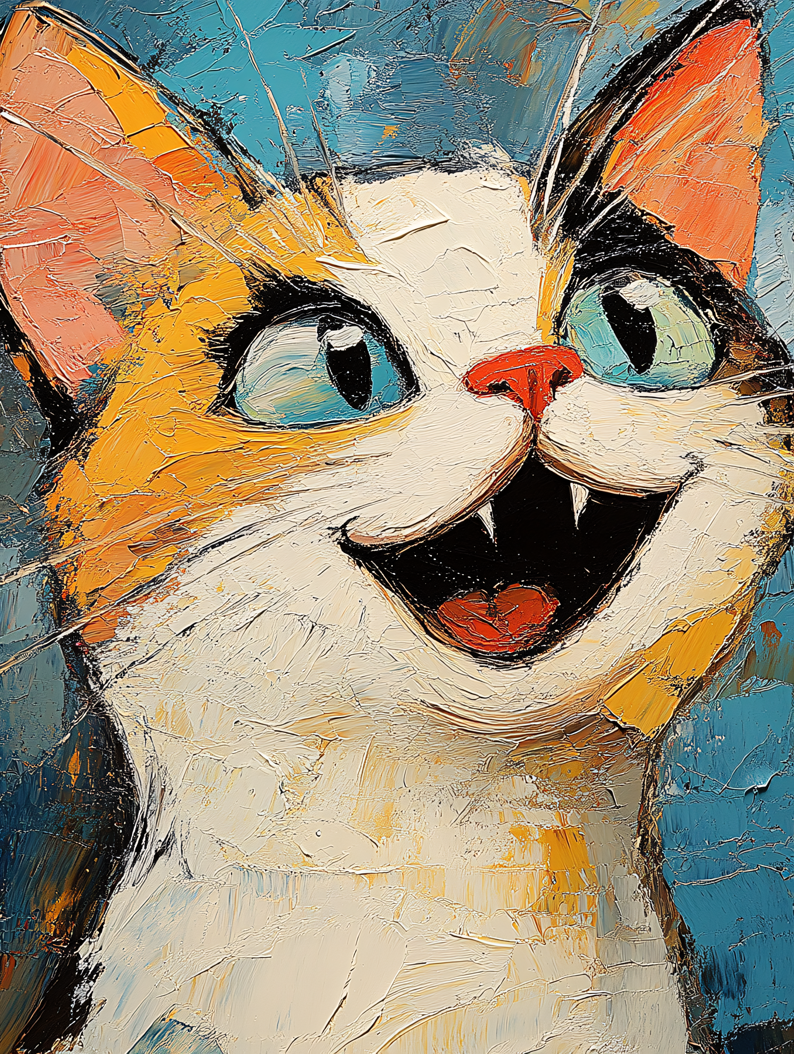 Whimsical Cat Portrait