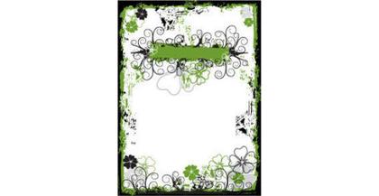 Grunge Floral Frame Vector