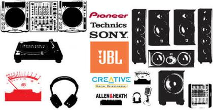 Techno Party Vector Set