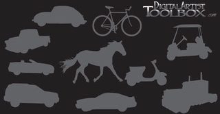 10 transportation silhouettes