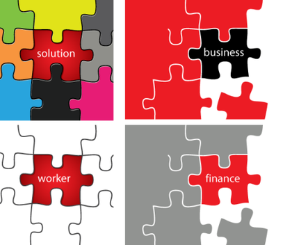 Vector Puzzle Pieces Solution Business