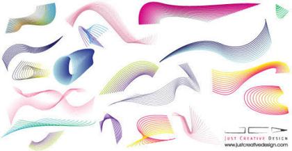 Multicolored Flowing Curves