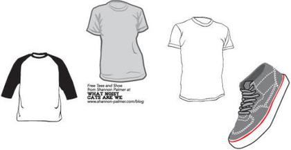 Sneakers and t-shirt template