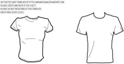 T-shirt Template of Men and Women