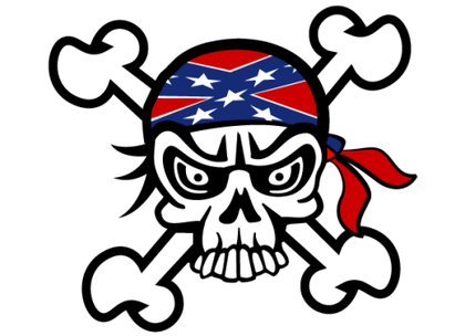 Skull and Confederate Kerchief