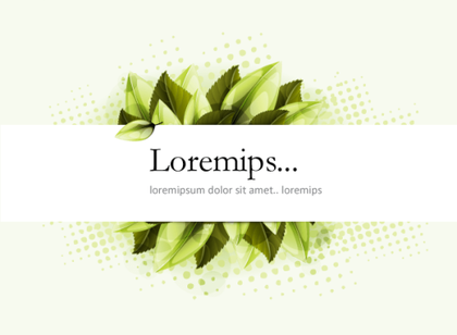 Free Green Banner Vector with Leaves