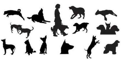 Dog Silhouettes Free Vector