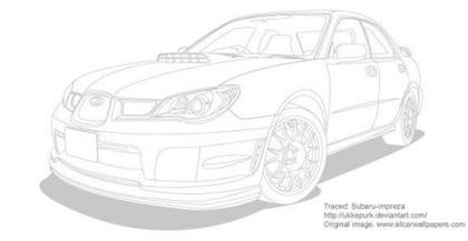 Outlined car vector