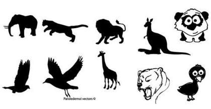 Animal Silhouettes Free Vector