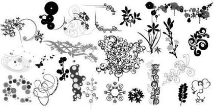 Flower Ornaments Design Elements Vector