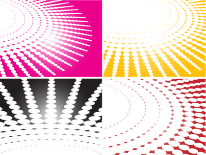 Spiral Halftone Background Vector Illustration