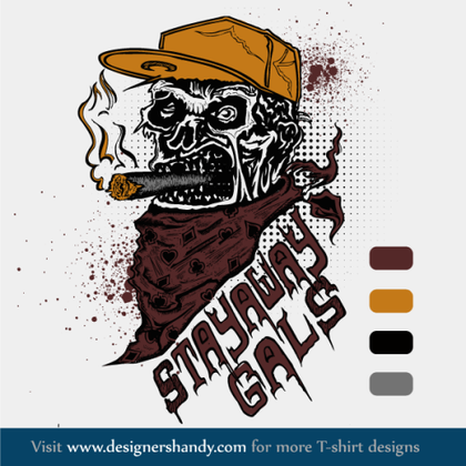 Vector T-shirt Design with Skull