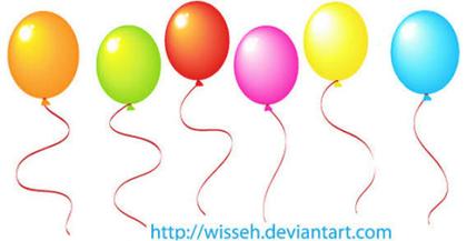Color Balloons Free Vector