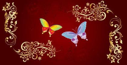Butterfly Flowers Vector