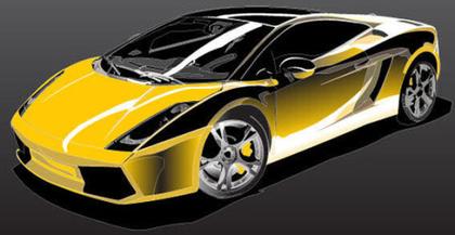 Yellow stylish car