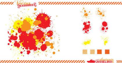 Paint Drops Splatter Vector