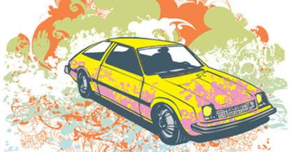 Car on a Abstract Background