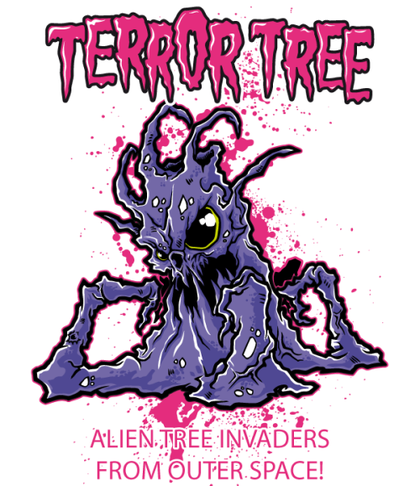 Free Vector T-shirt Design – Terror Tree