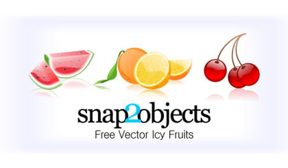Free Vector Icy Fruits