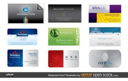 Business Card Templates Vector Free