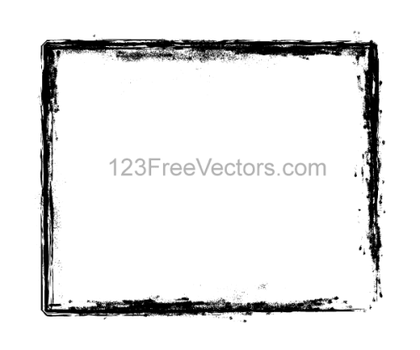 Grunge Brush Stroke Frame Vector Illustrator