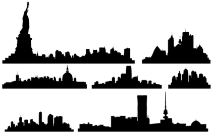 Discover the Vast Array of Skylines: A Compilation of 18 Vibrant Vector Designs